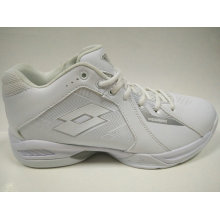 Men&#39;s White PU Sports Basketball Shoes